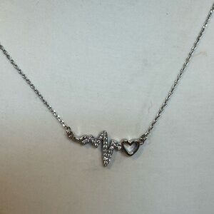 Silver Heartbeat Necklace